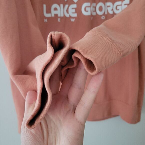 Lake George NY Adirondacks Sweatshirt Pink Orange Yellow Medium - Picture 6 of 9